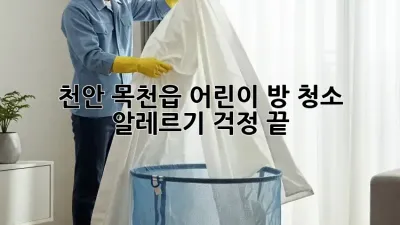 천안 목천읍 어린이 방 청소, 알레르기 걱정 끝!